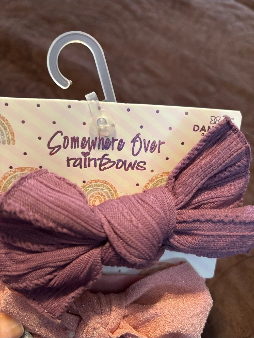 3-Pack Girls Bow Headbands in Purple, Pink, and Gray